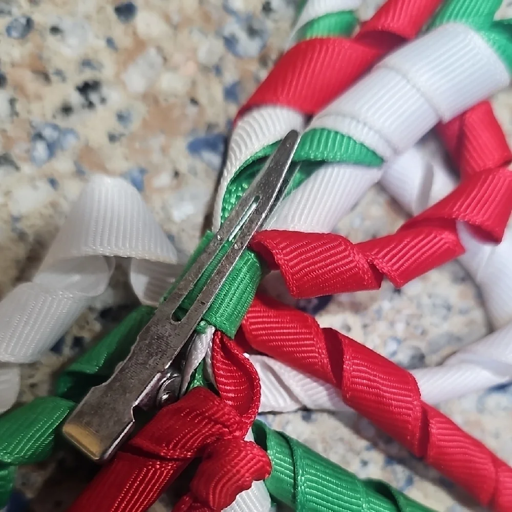 Festive Ribbon Curl Set - Red, Green, White